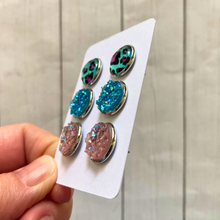 Load image into Gallery viewer, Druzy &amp; Cabochon Earrings | 3 Pack
