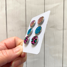 Load image into Gallery viewer, Druzy  &amp; Cabochon Earrings | 3 Pack
