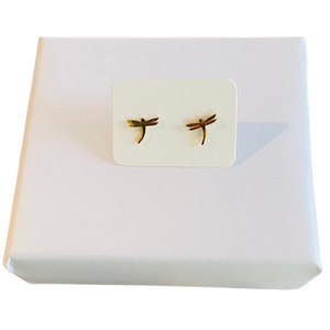 Minimalist Dragonfly Stud Earrings