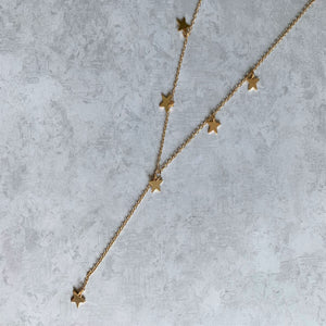 Dripping Star Y Necklace