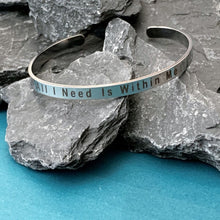 Load image into Gallery viewer, Positive Quote Open Cuff Bangles Bracelets
