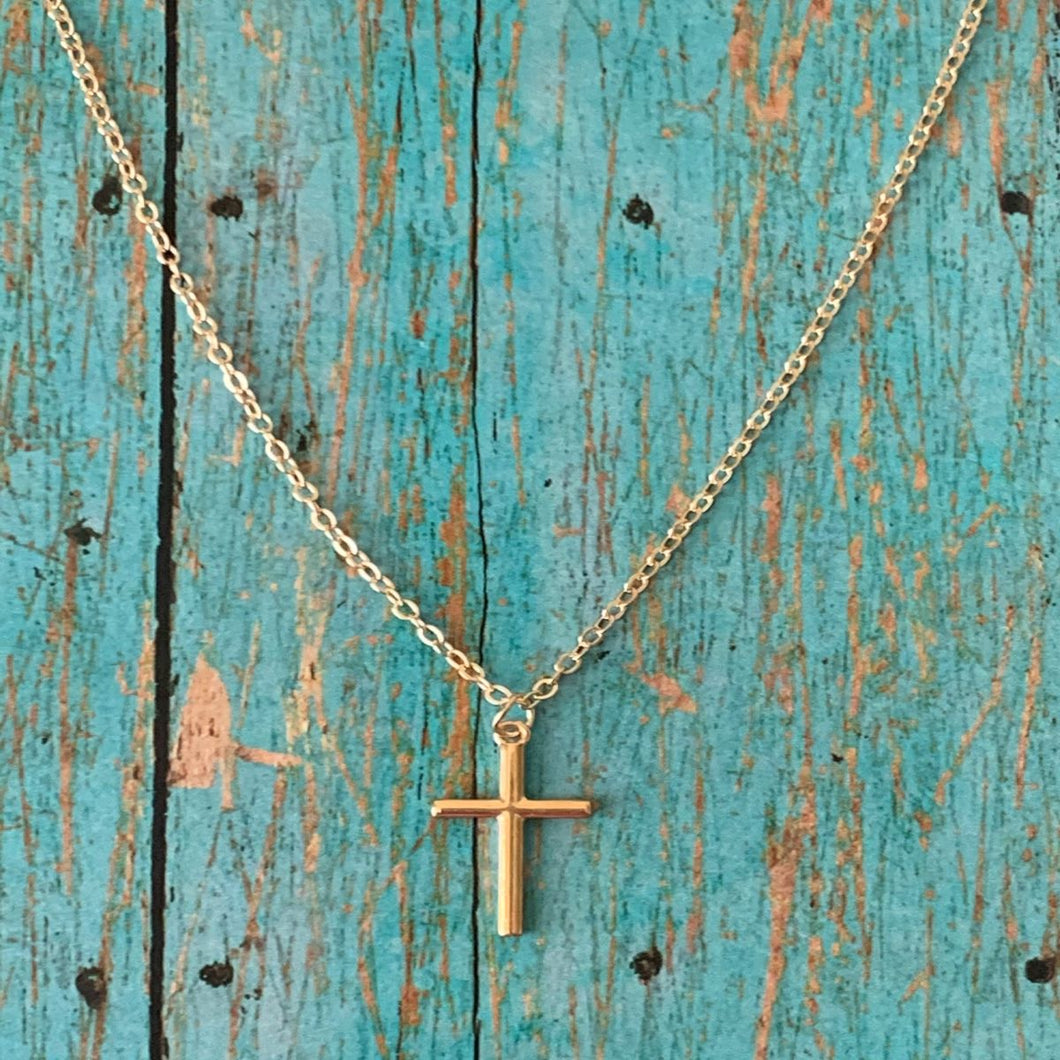 Minimalist Cross Necklace - Silver or Gold
