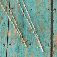 Load image into Gallery viewer, Minimalist Cross Necklace - Silver or Gold
