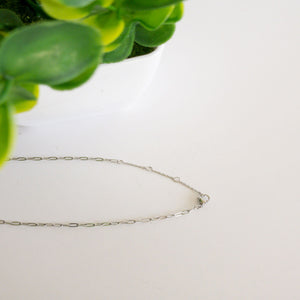 Delicate Elongated Link Necklace
