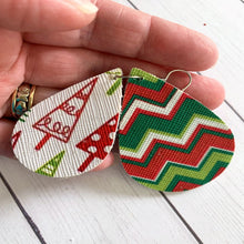 Load image into Gallery viewer, Fun Christmas Tree Faux Leather Earrings
