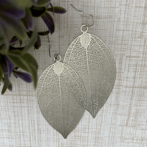 Metal Leaf Earrings
