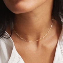 Load image into Gallery viewer, Delicate Elongated Link Necklace
