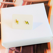 Load image into Gallery viewer, Minimalist Lighting Bolt Stud Earrings (Gold &amp; Silver options)
