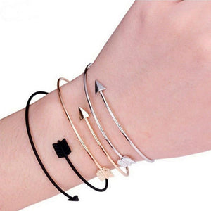 Arrow Bangle Bracelets (Gold, Silver & Black options)