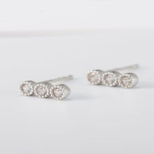 Load image into Gallery viewer, Dazzling Tres Bubble Sterling Silver CZ Stud Earring
